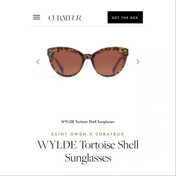 NWT SAINT OWEN X CURATEUR WYLDE Tortoise Shell Sunglasses